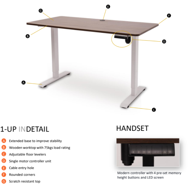1-Up Sit to Stand Desk