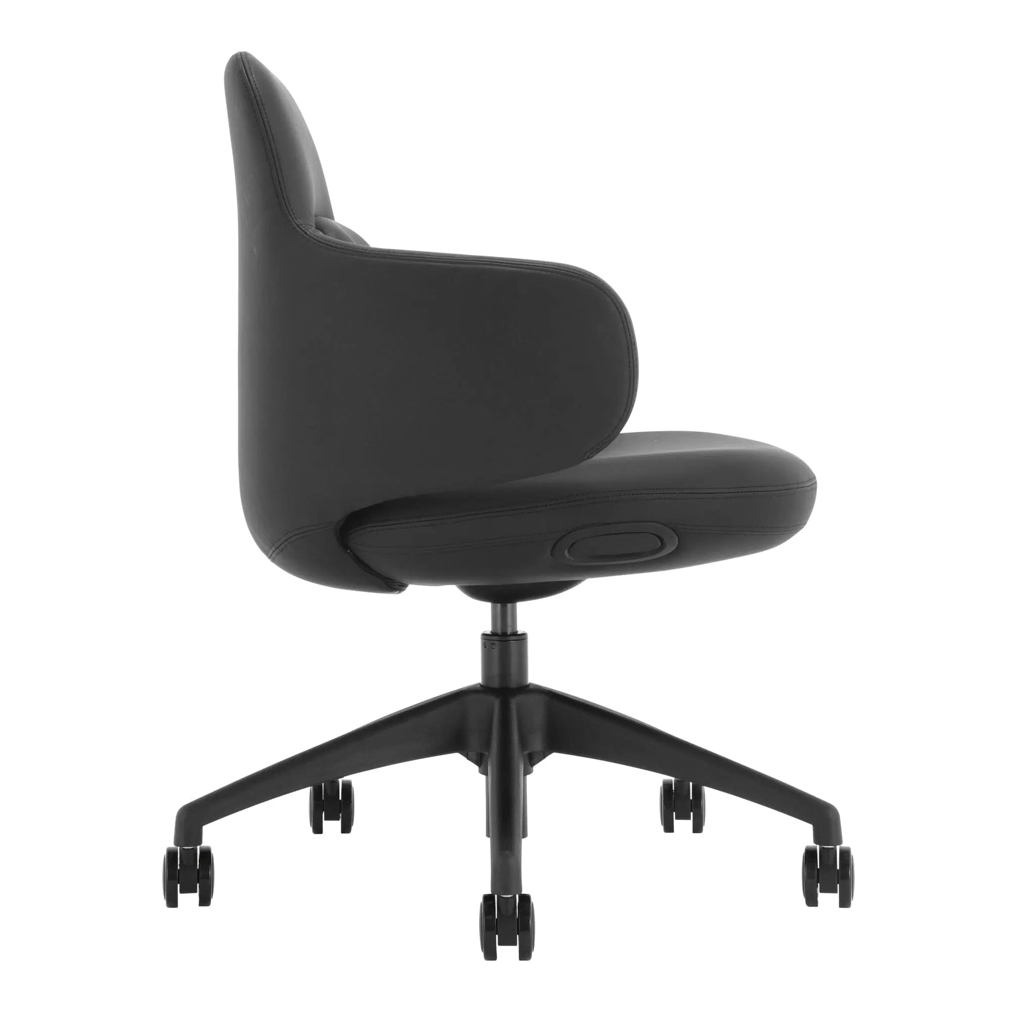 Black office chair on a white background
