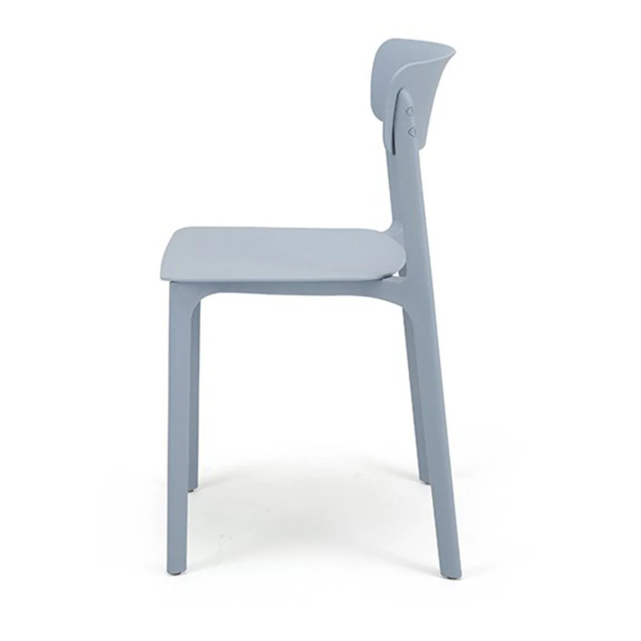 Light blue chair on a white background