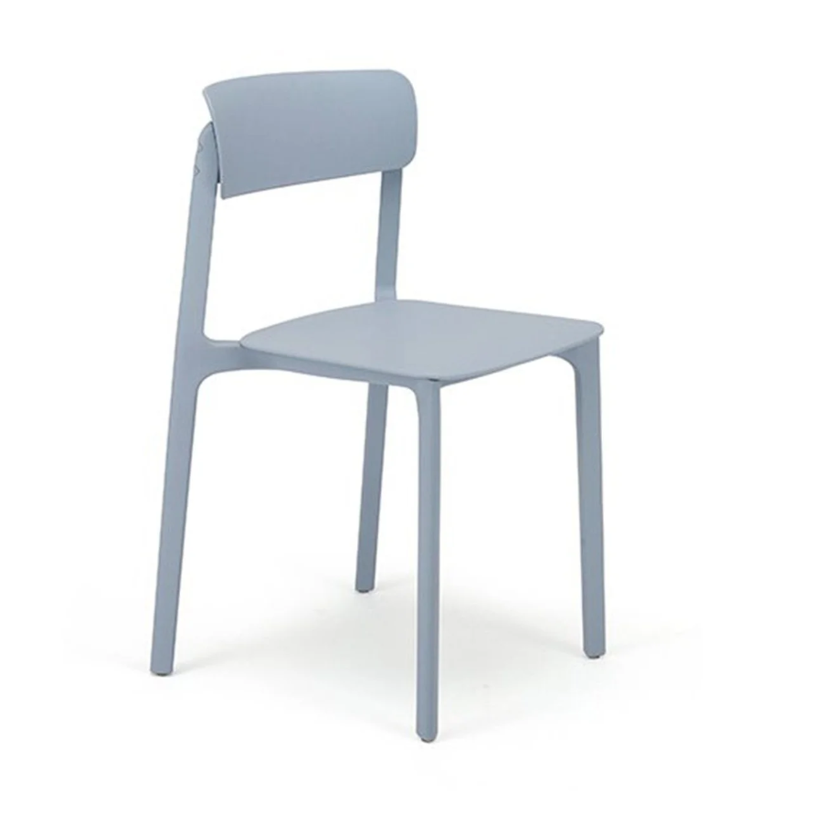 Light blue chair on a white background