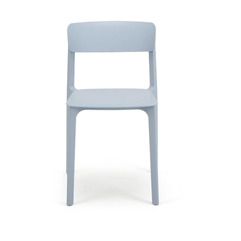 Light blue chair on a white background