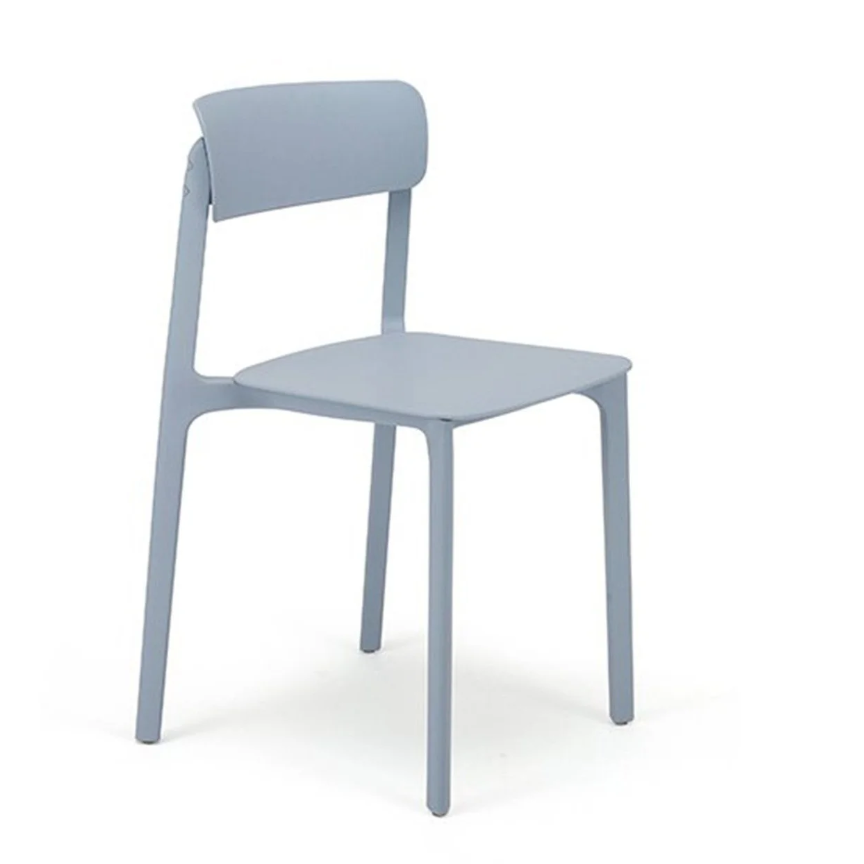 Light blue chair on a white background