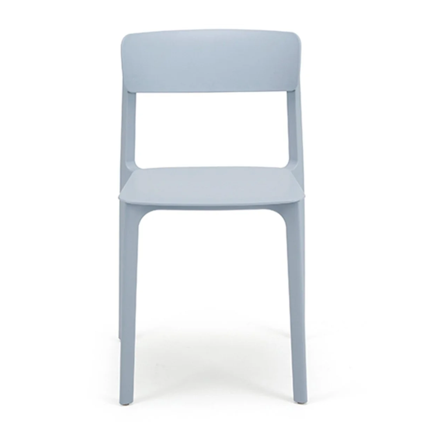 Light blue chair on a white background