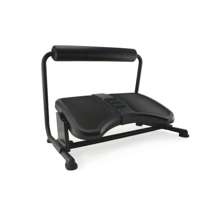 Black foot stretcher on a white background