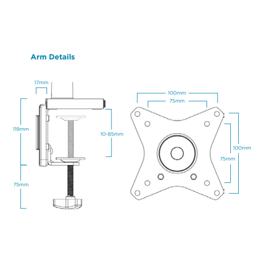 Valor Monitor Arm