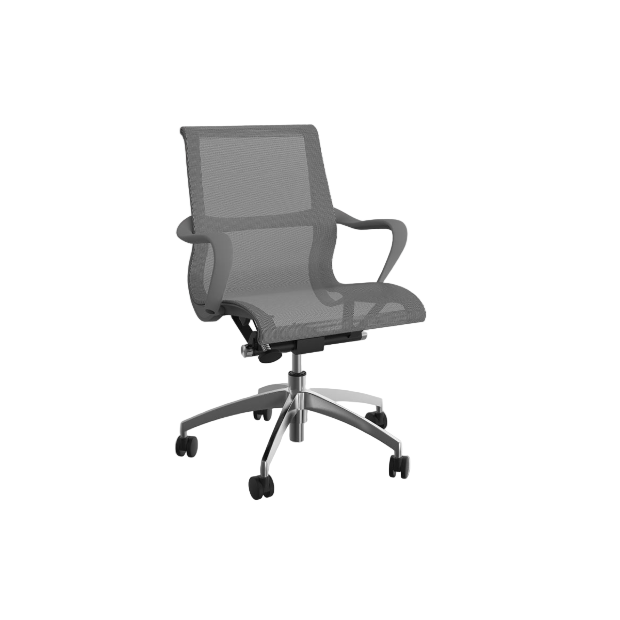 Gray office chair on a light gray background