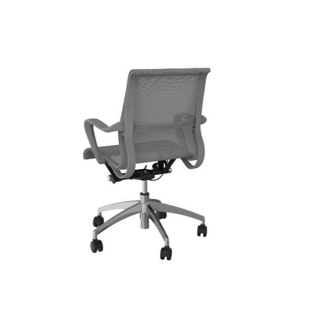 Gray office chair on a white background