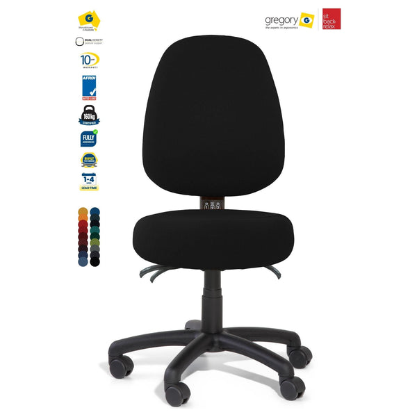 Gregory Inca High Back Office Chair - Ex-Showroom Model - upholstered in Oniscus