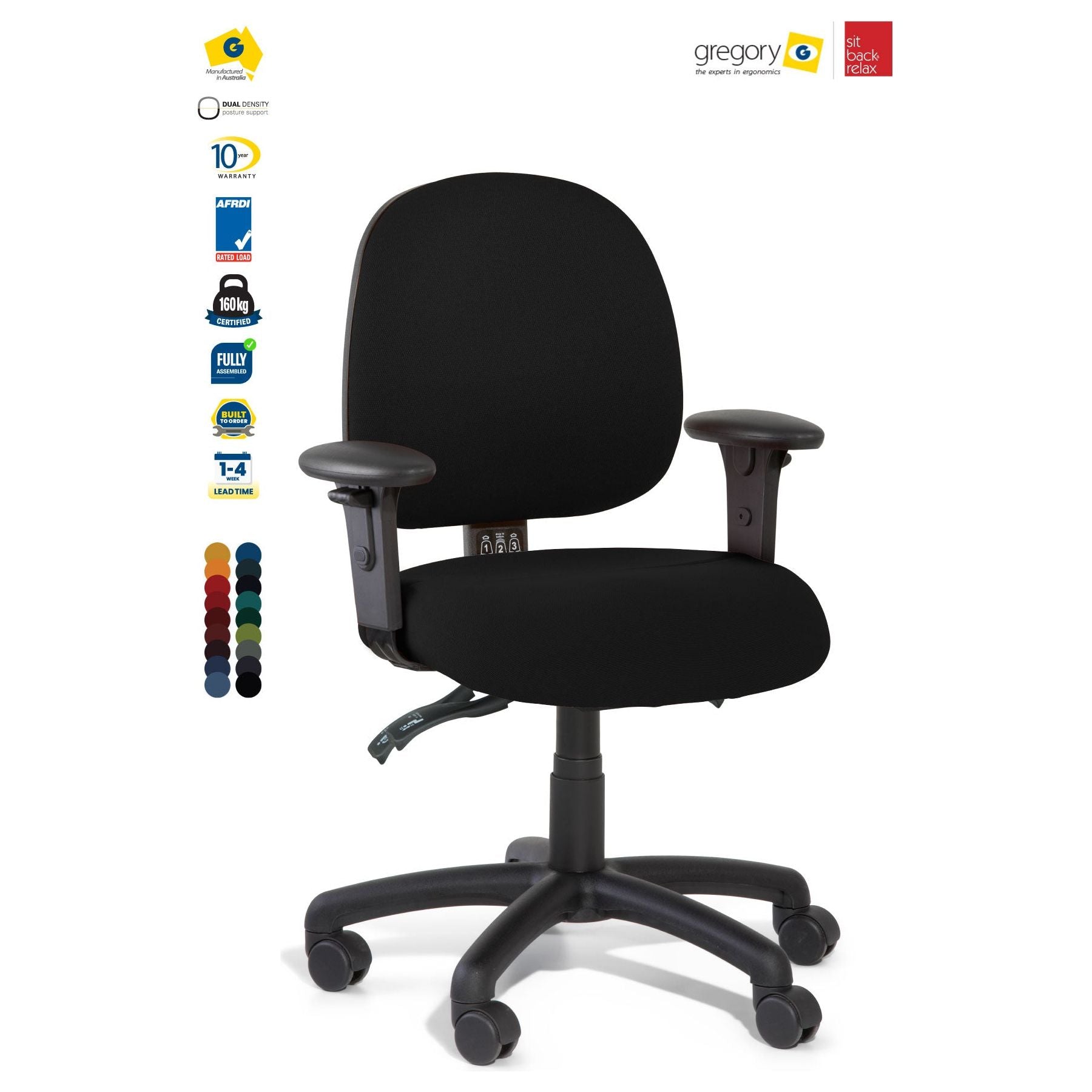 Gregory Inca Medium Back Office Chair