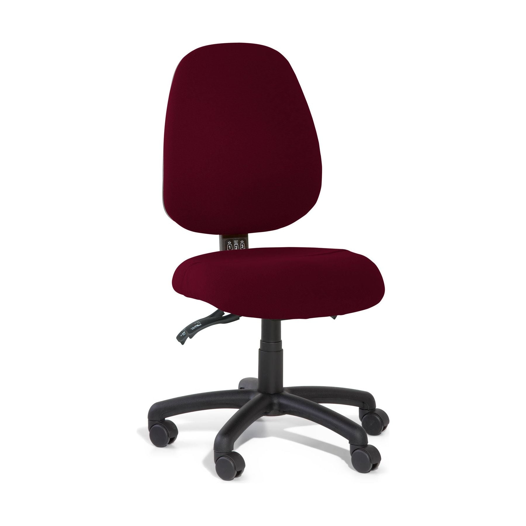 Red office chair on a white background