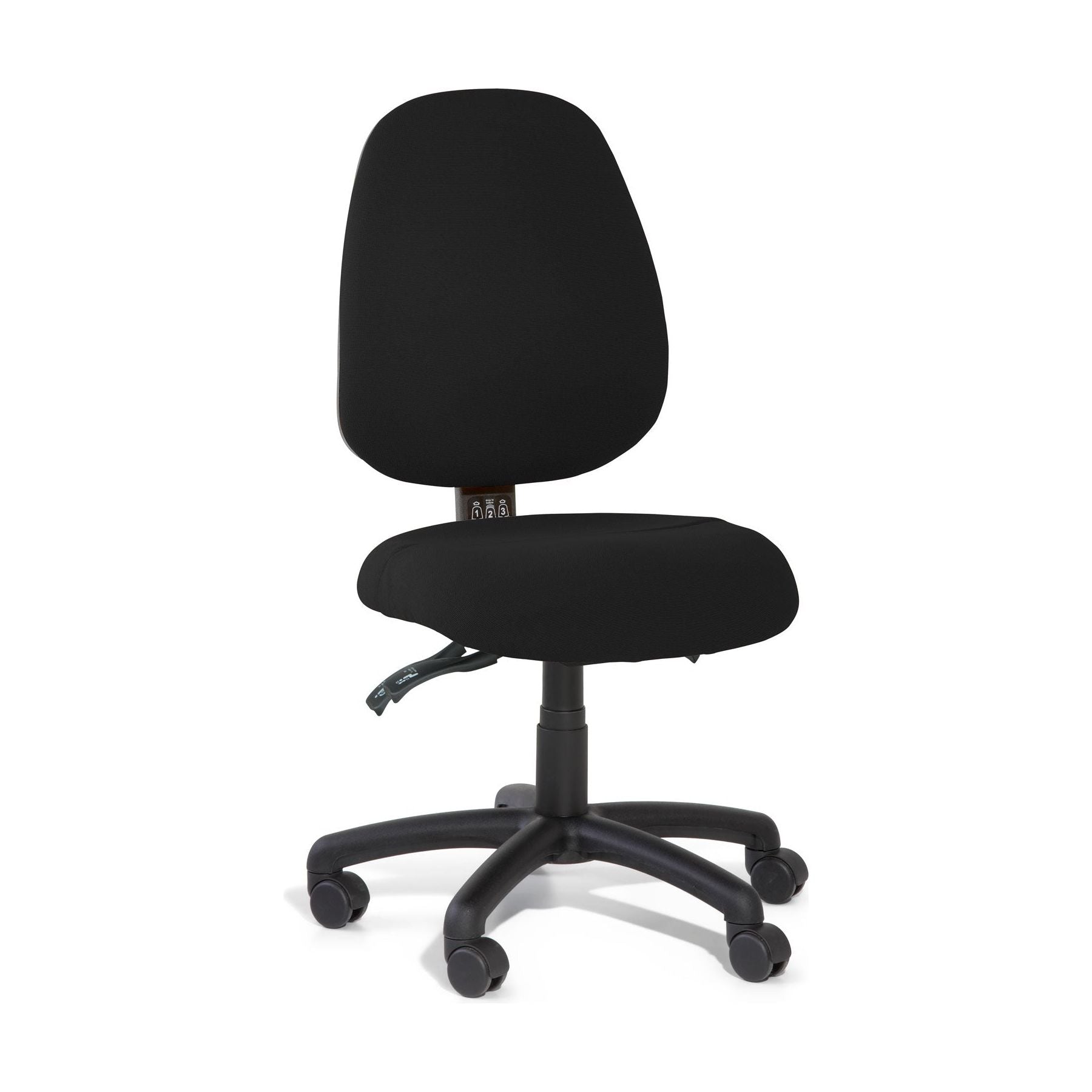 Black office chair on a white background