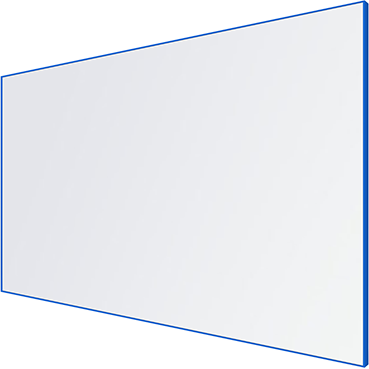 Slim Edge Projection Magnetic Porcelain Whiteboard - Coloured Edge