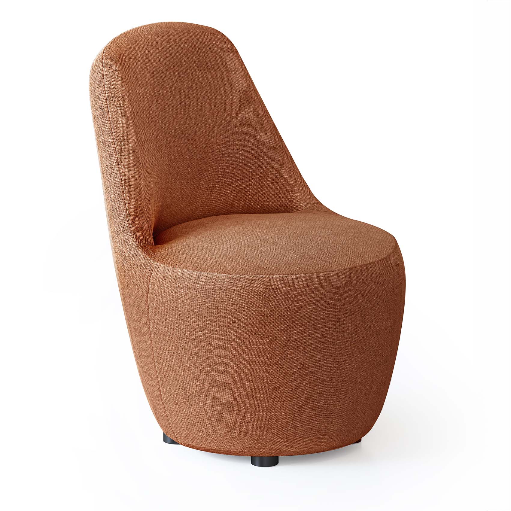 Brown textured chair on a white background