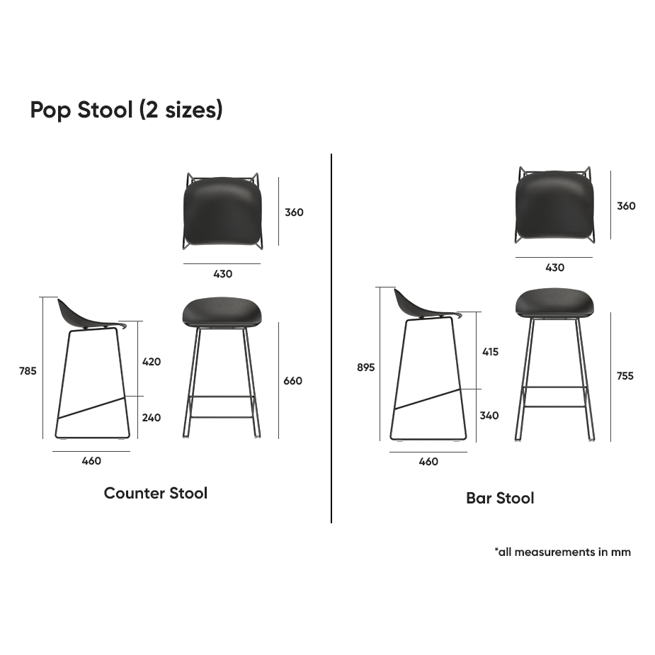 Pop Bar Stool - Polypropylene