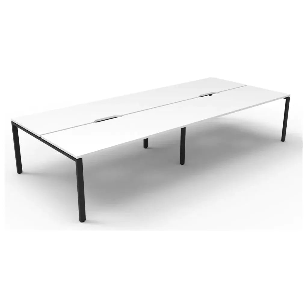 Deluxe Rapid Infinity 4 Person Double Sided Workstation No Screen