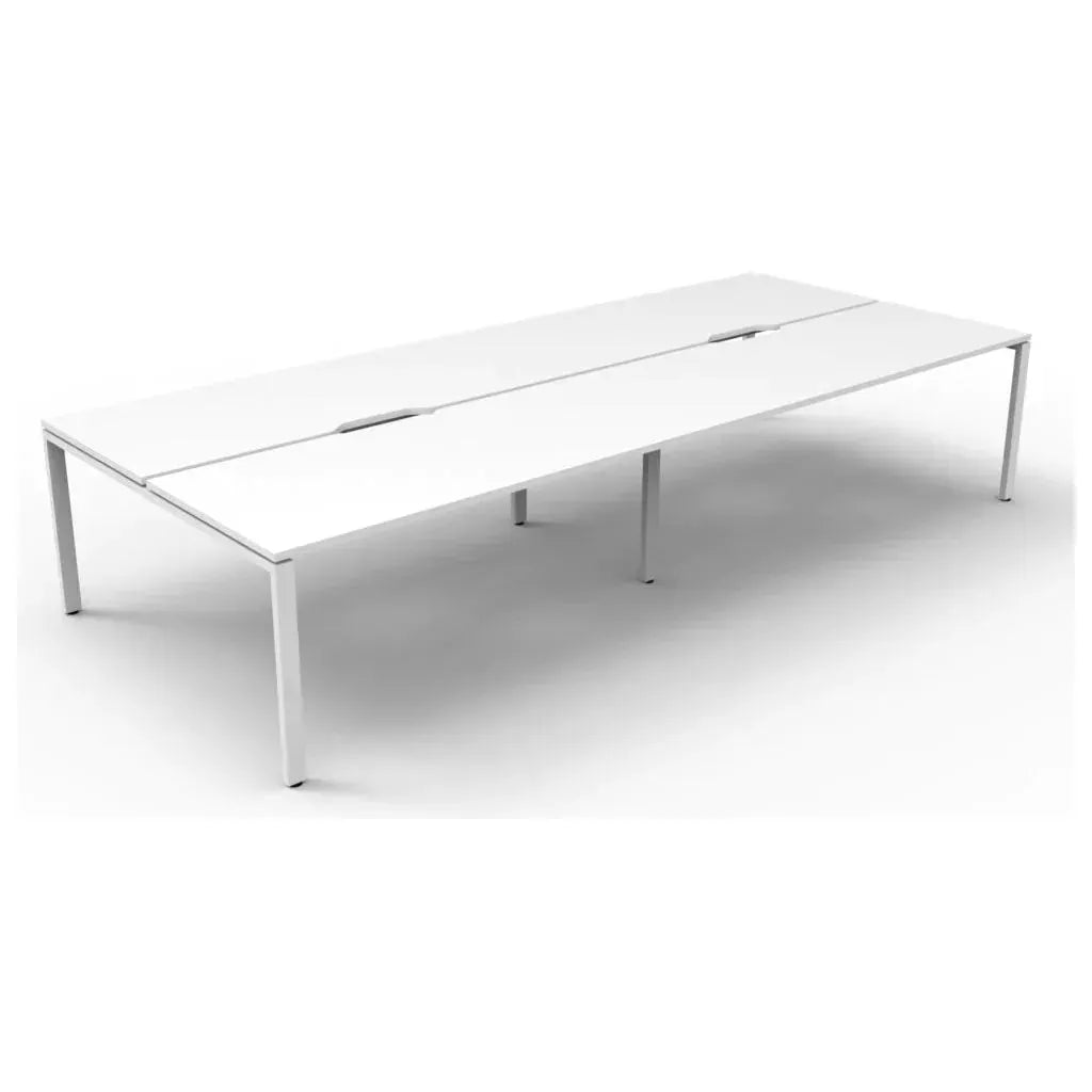 Deluxe Rapid Infinity 4 Person Double Sided Workstation No Screen