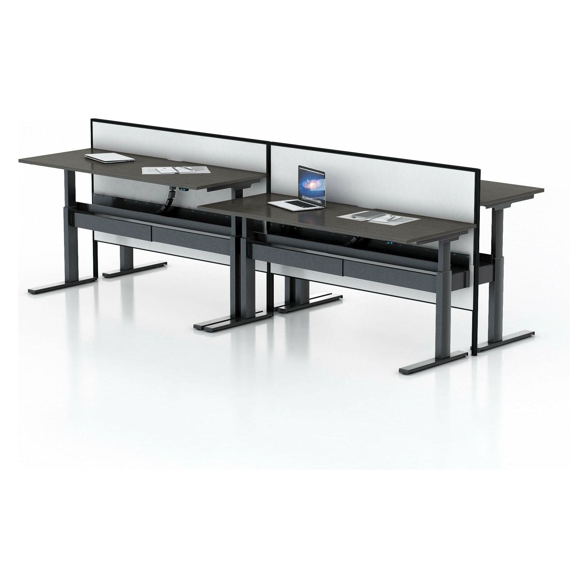 GEN-H Height Adjustable Back to Back Table System