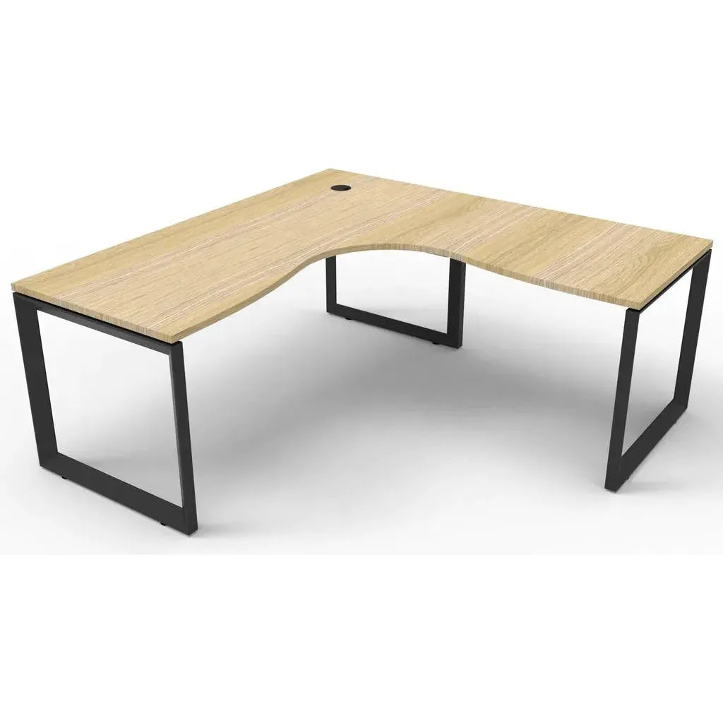 Deluxe Infinity Corner 1P Workstation Loop Leg