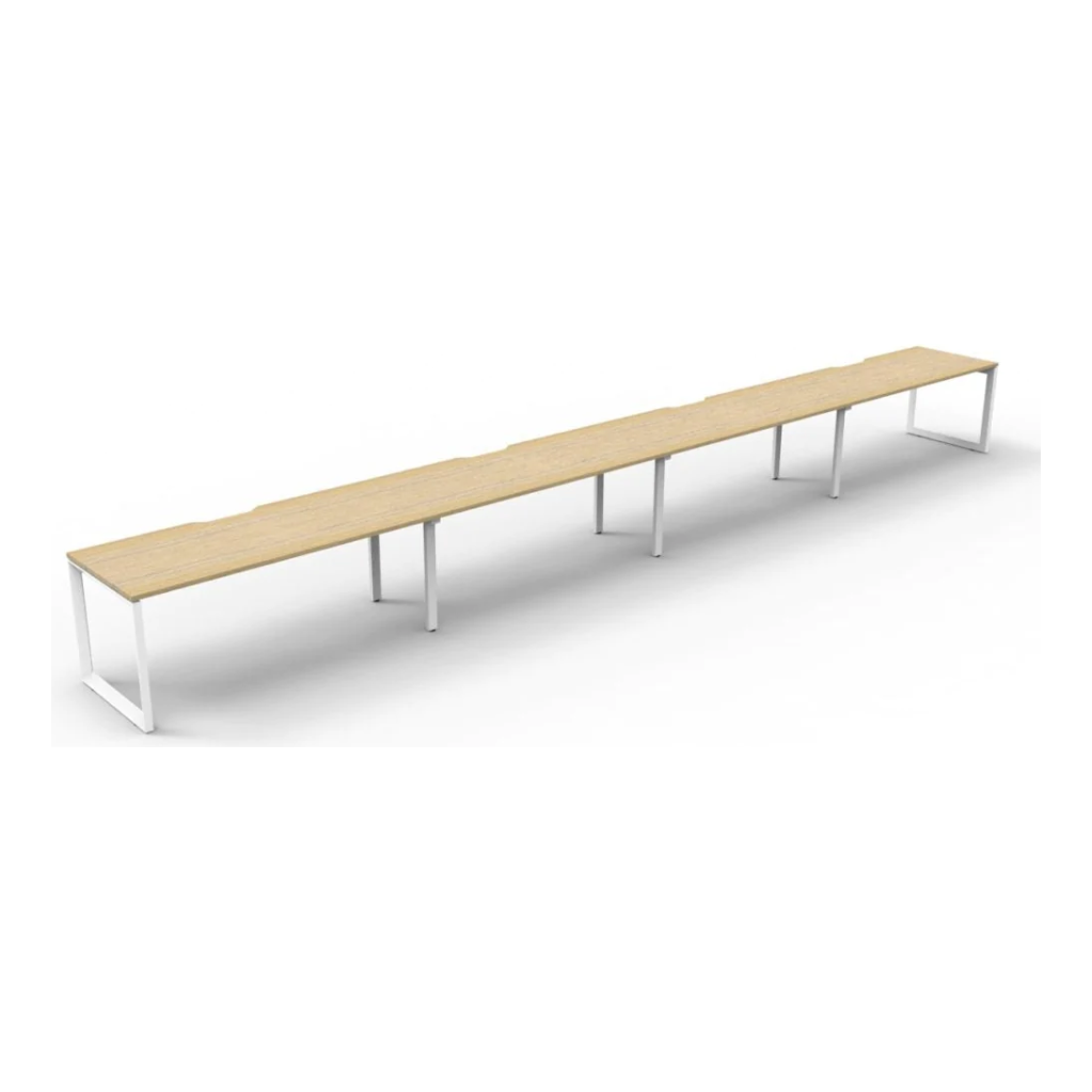 Deluxe Rapid Infinity 4 Person Single Sided Workstation - No Screen