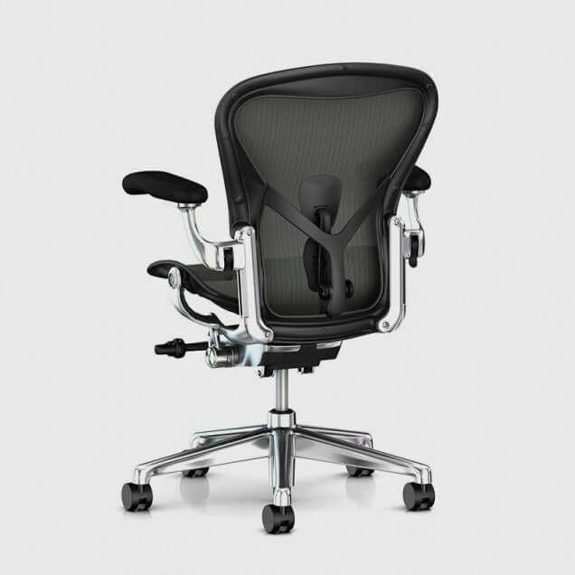 Aeron Chair with Aluminium Frame and Graphite Mesh