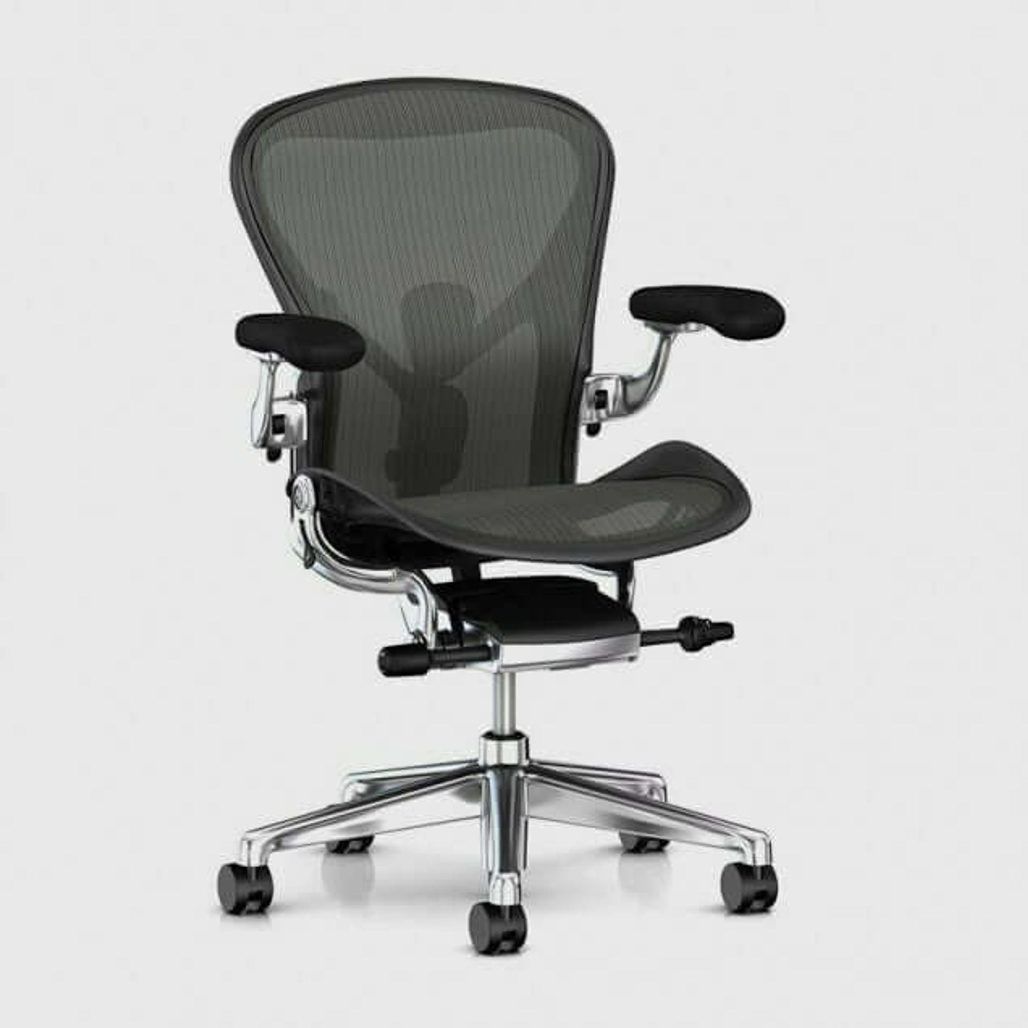 Herman Miller Aeron Classic Silver Mesh Back Task Chair - Size B