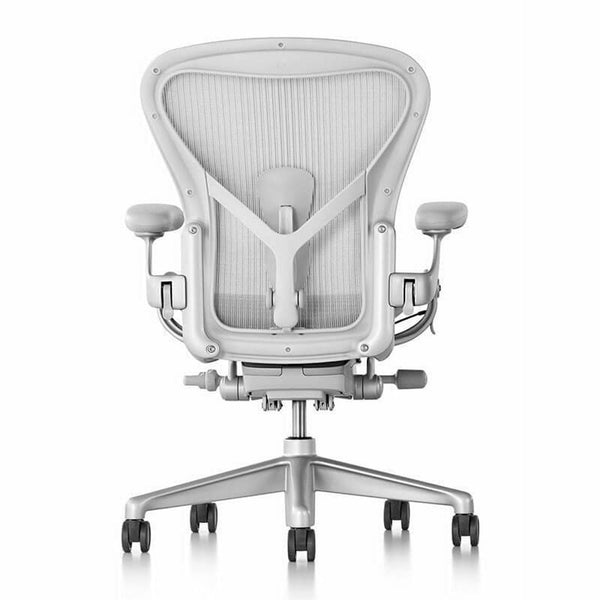 Aeron Chair with Mineral Frame with Satin Aluminum Base and Chassis