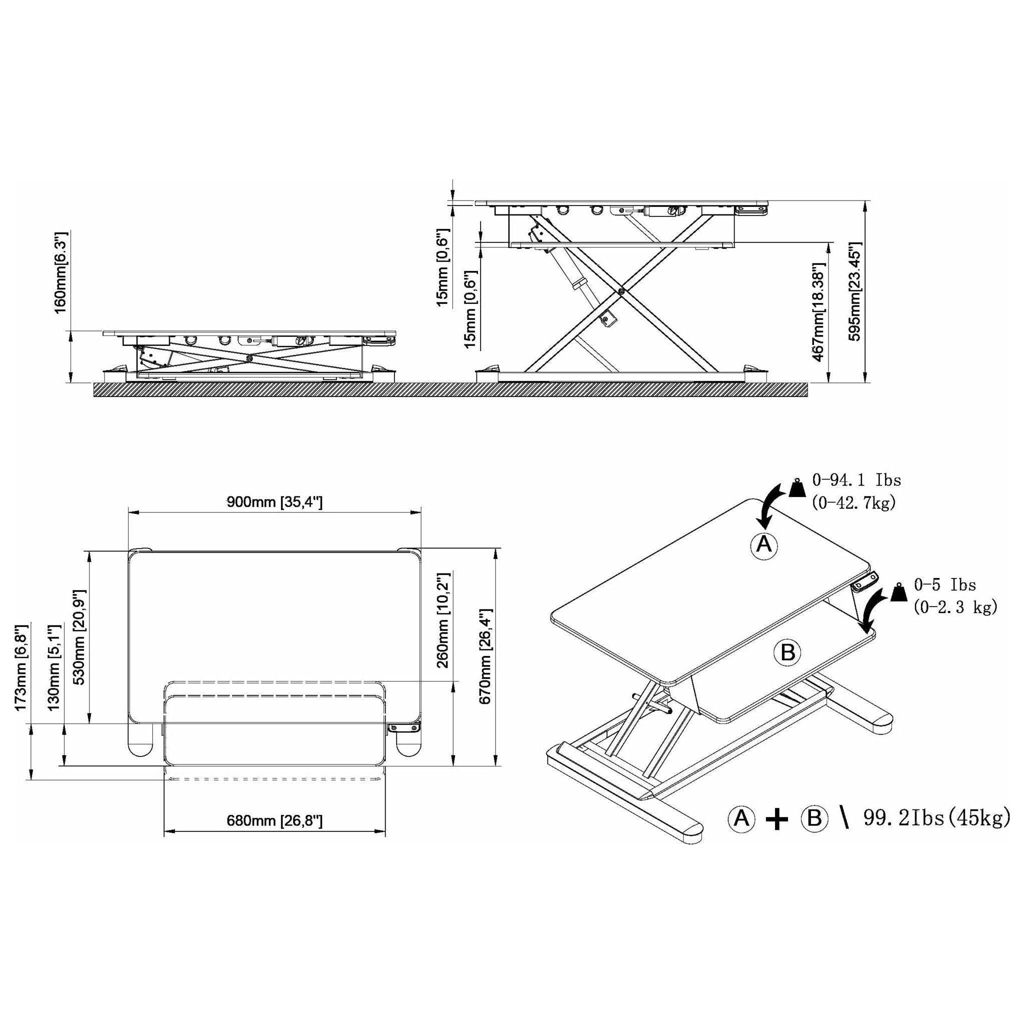 Maxishift X Electric Height Adjustable Desk