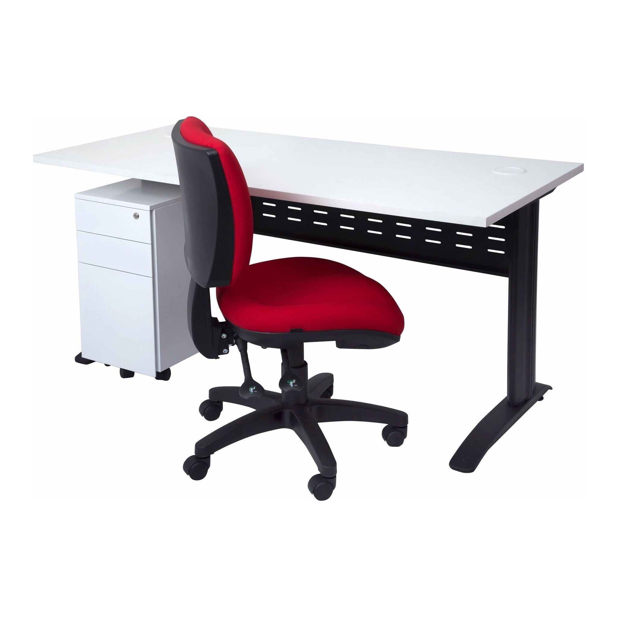 Rapid Span Single Desk with Modesty Panel