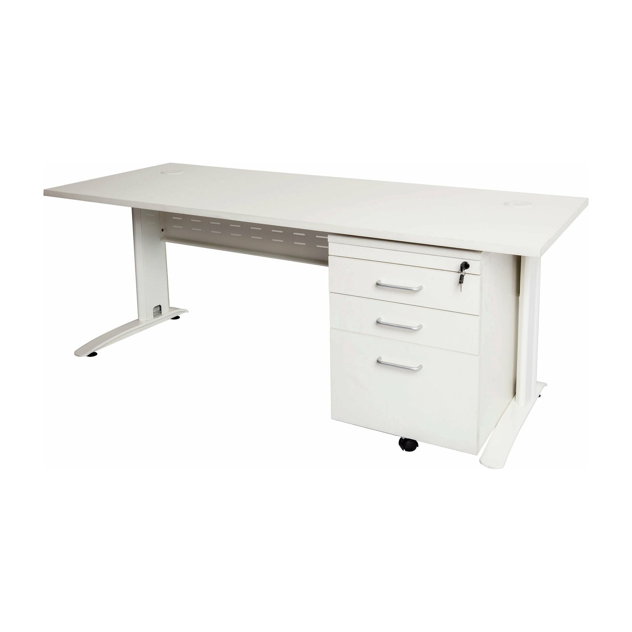 Rapid Span Single Desk with Modesty Panel