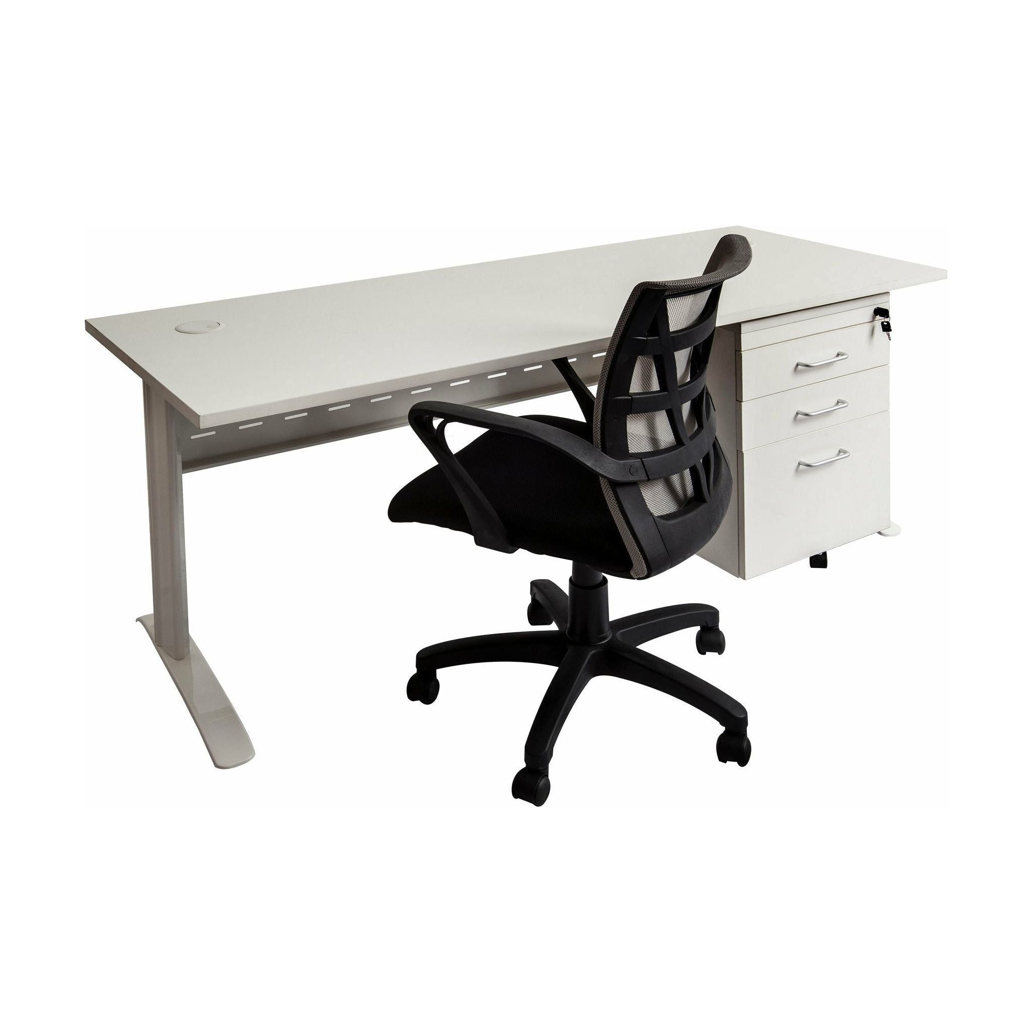 Rapid Span Single Desk with Modesty Panel