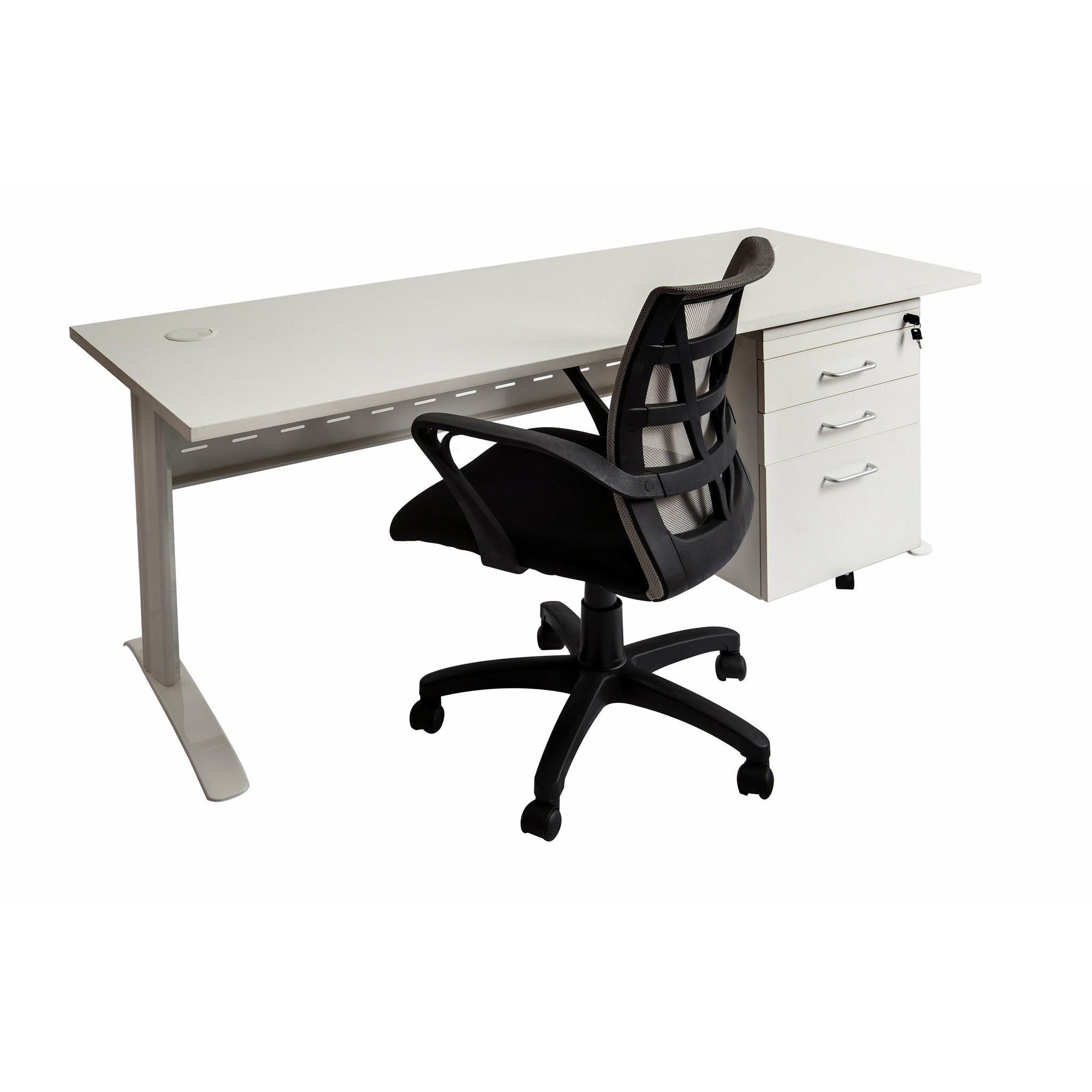 Rapid Span Single Desk with Modesty Panel